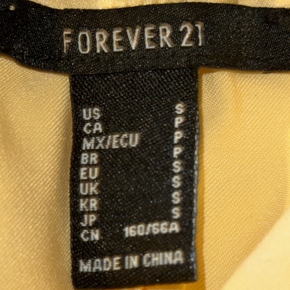 Forever 21 Pale Yellow Satin Cargo Pants - Picture 10 of 10